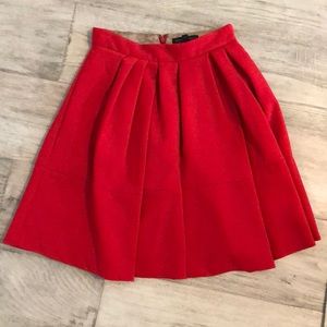 Banana Republic Red pleated skirt